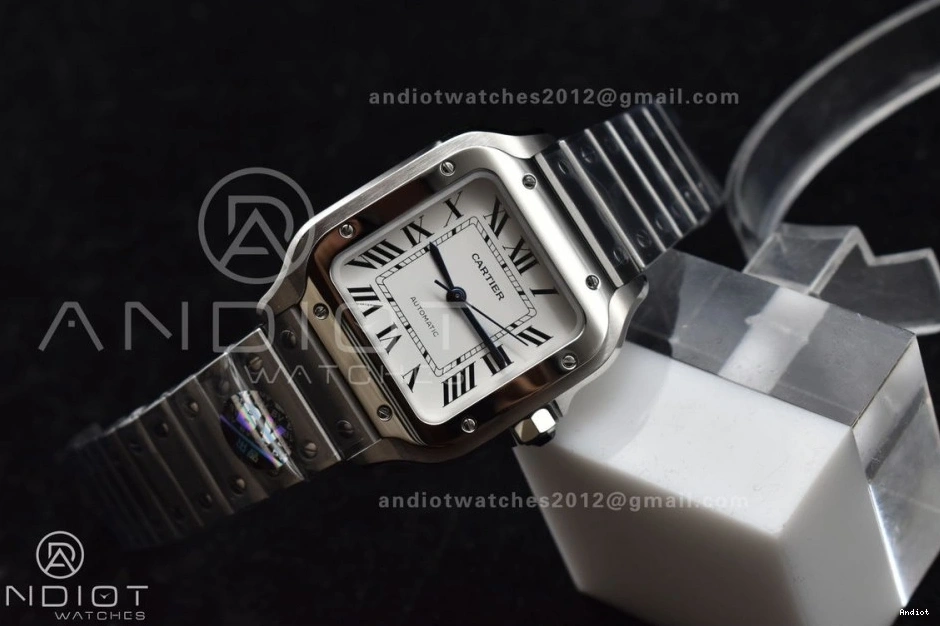 Bracelet BVF 35mm Edition de MIYOTA Dial on Cartier Best V2 9015 White 1:1 SS SS Santos SmartLinks 1207
